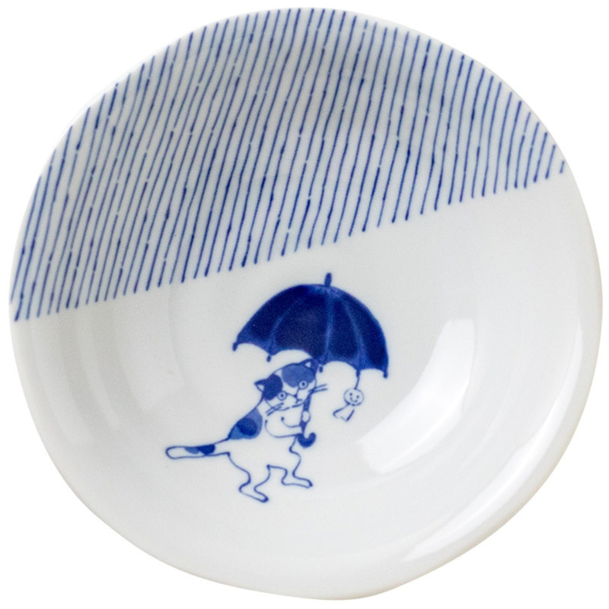 Someneko Cat with Umbrella Japanese Bowl