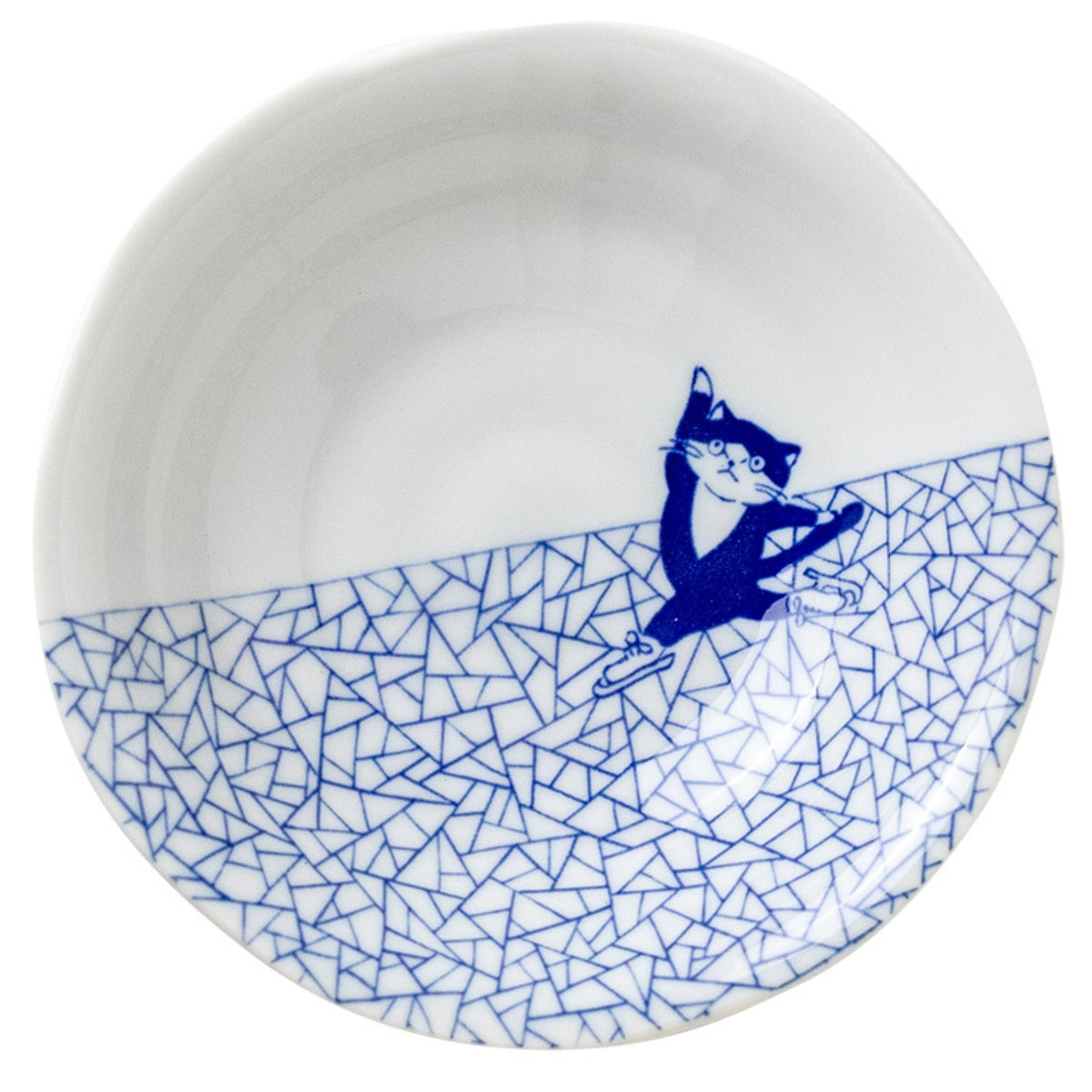 Someneko Ice Skating Cat Japanese Bowl