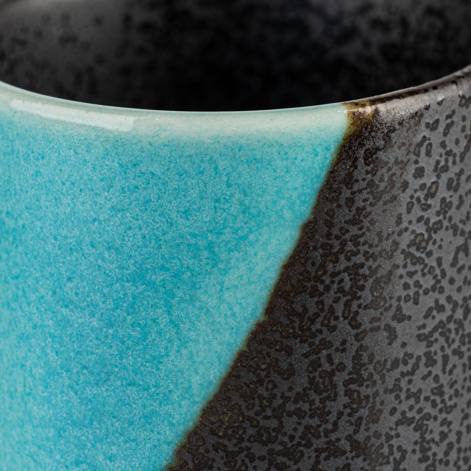 Sora Blue and Grey Japanese Sake Cup detail