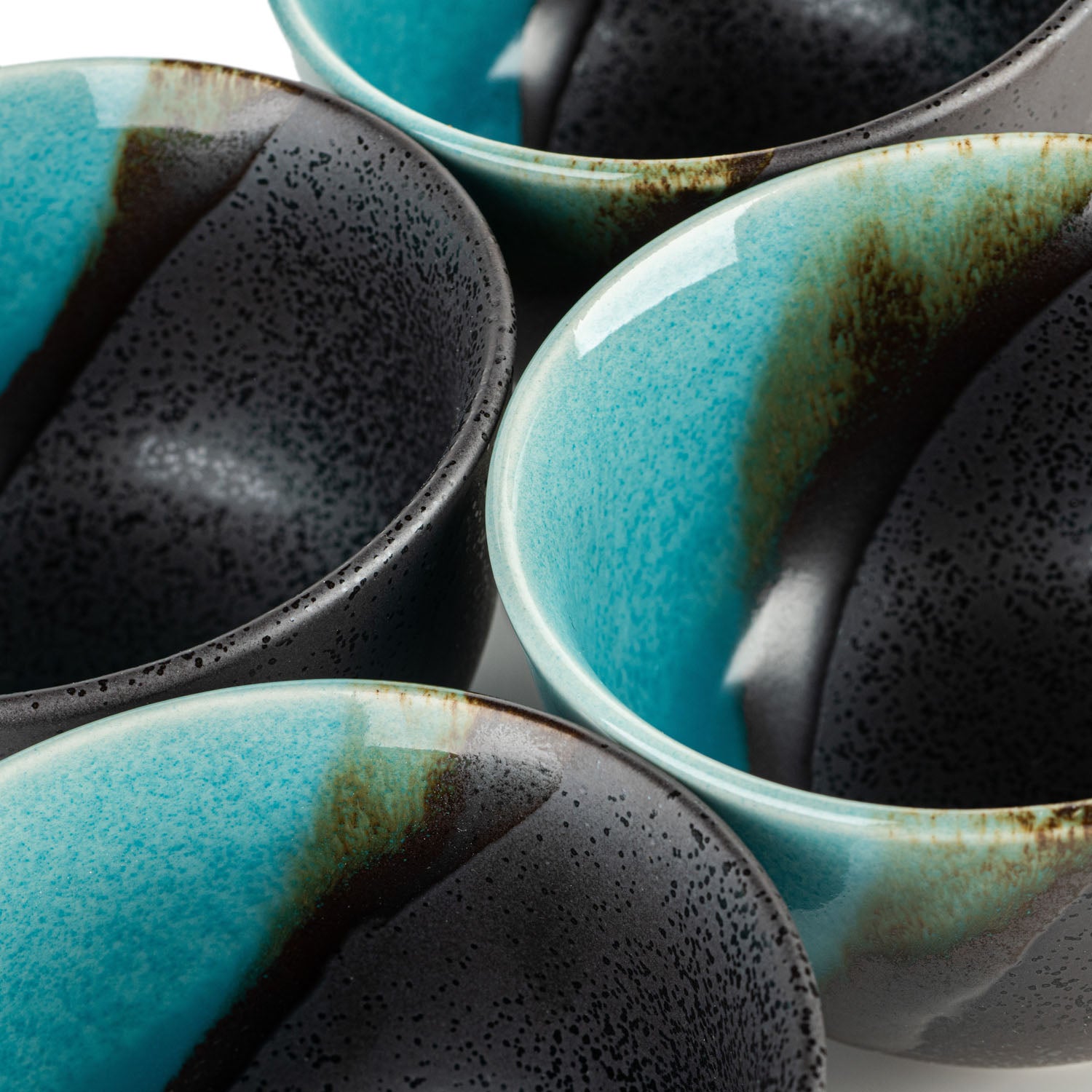 Sora Blue and Grey Japanese Tea Pot Set tea cups