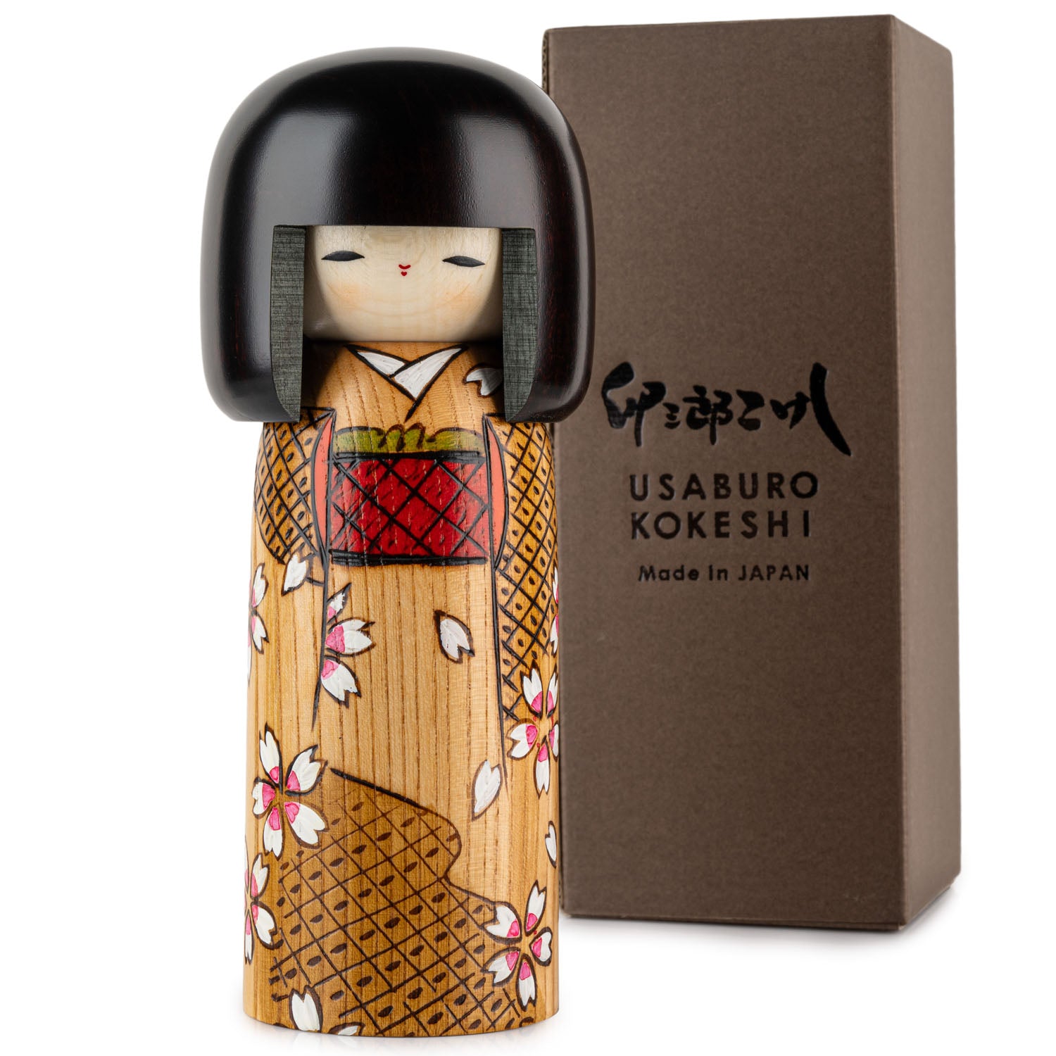 Spring Colours Japanese Kokeshi Doll and gift box
