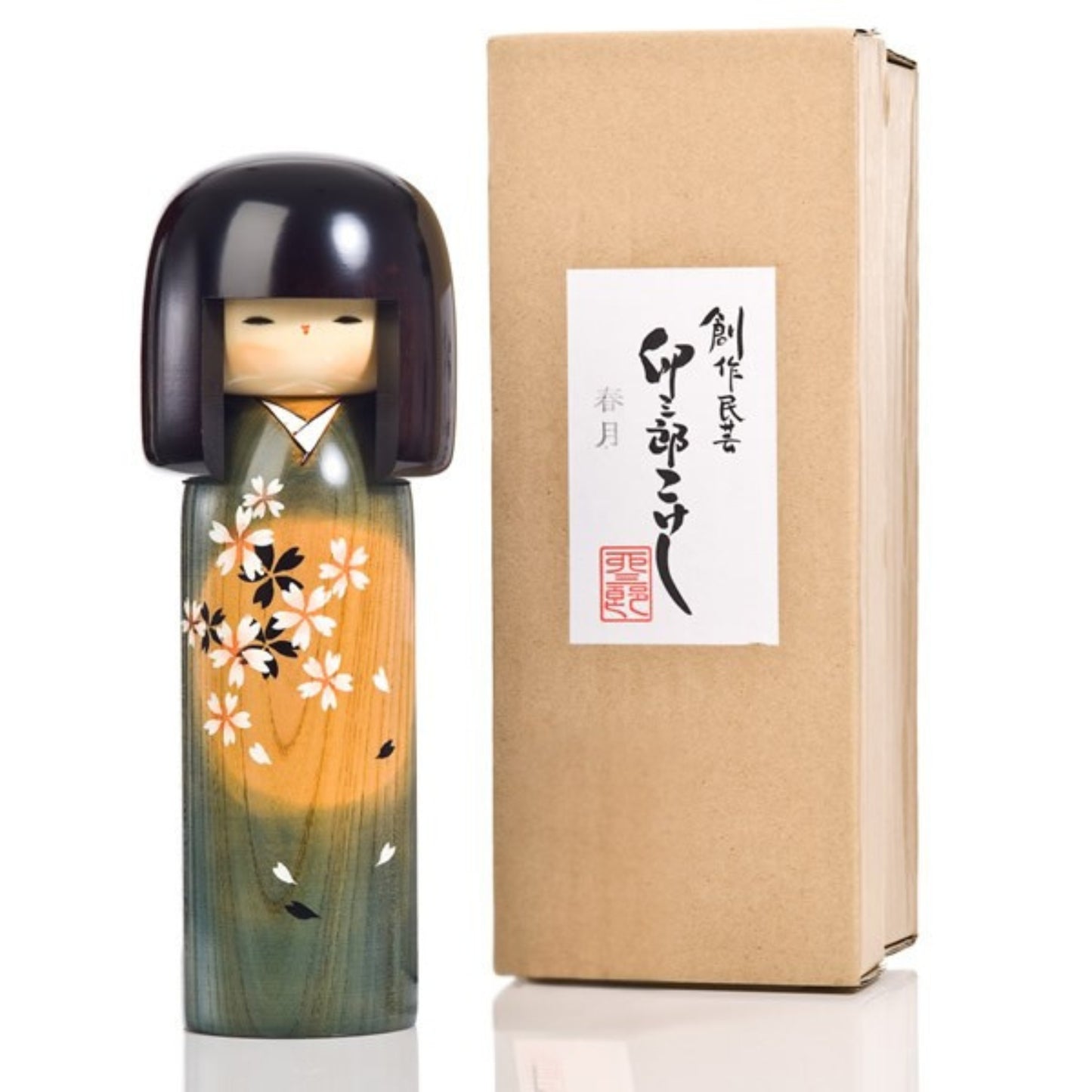 Spring Moon Extra Large Kokeshi Doll and gift box