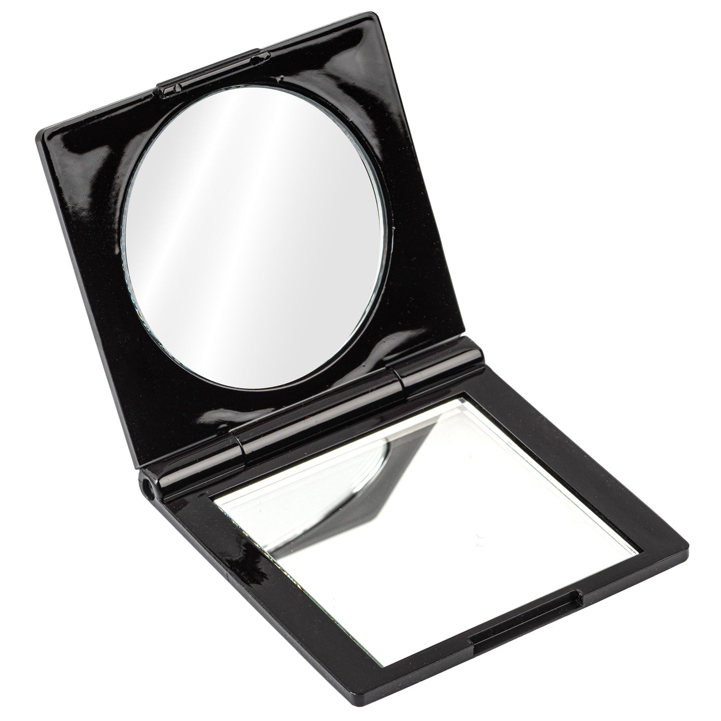 Square Musashino Lacquer Japanese Compact Mirror inside