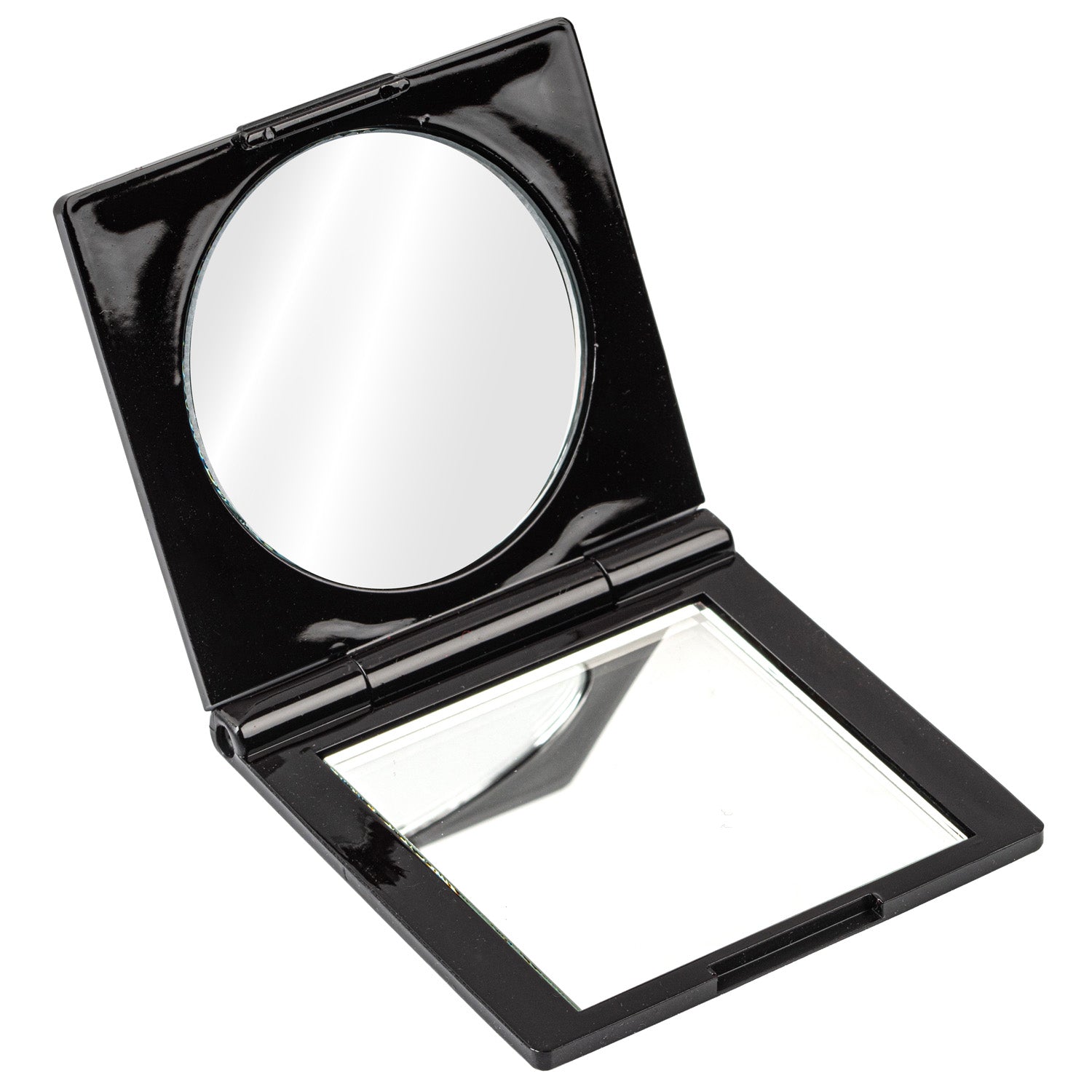 Square Musashino Lacquer Japanese Compact Mirror inside