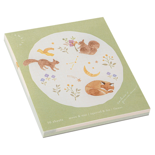 Stars and Animals Japanese Memo Pad