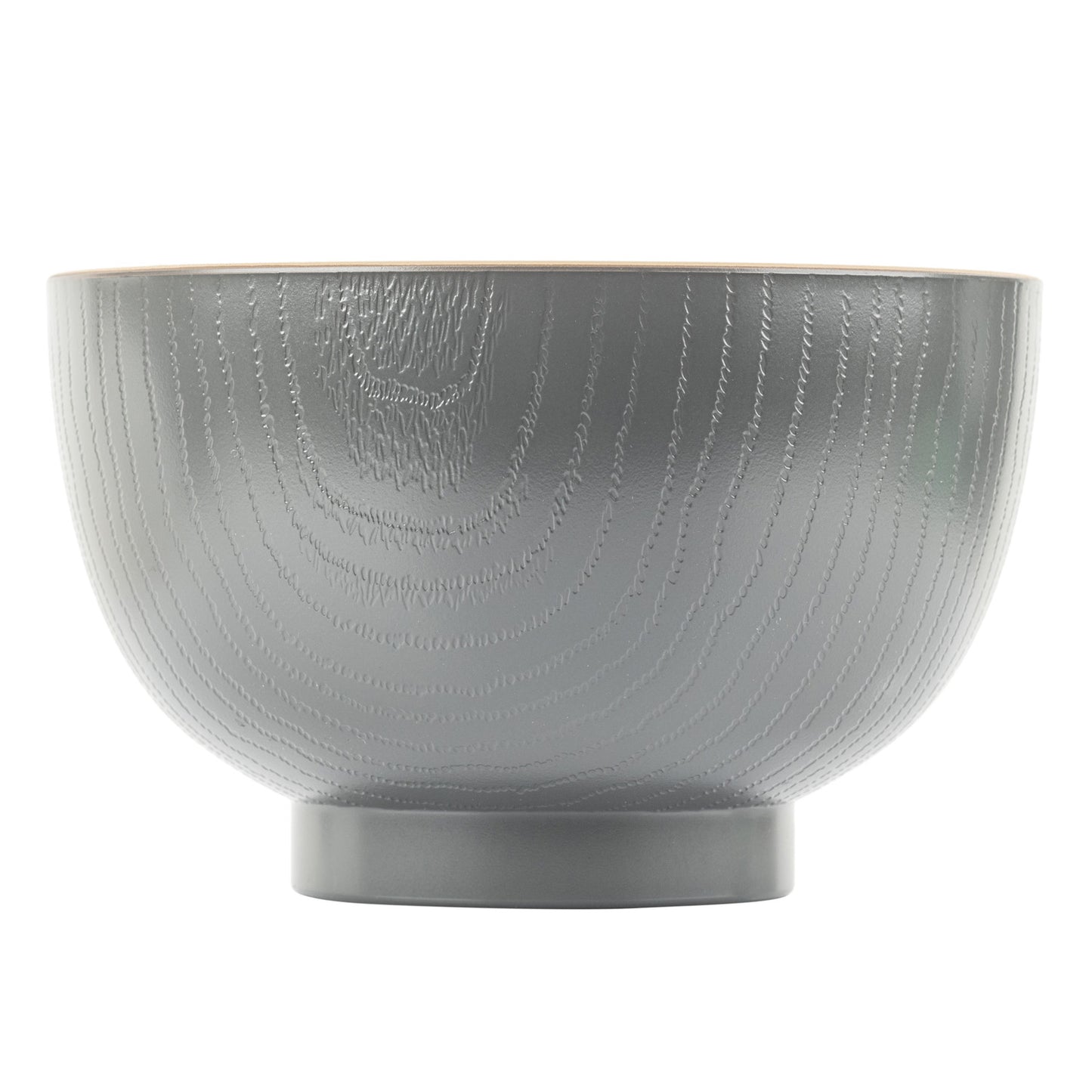 Steel Grey Japanese Lacquer Bowl side
