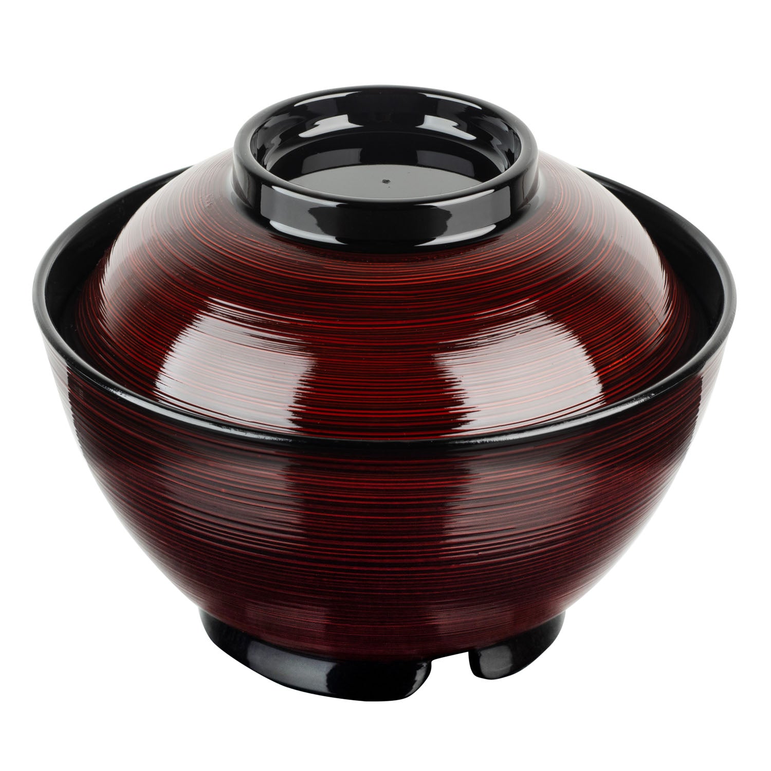 Tamari Japanese Lacquer Rice Bowl and Lid