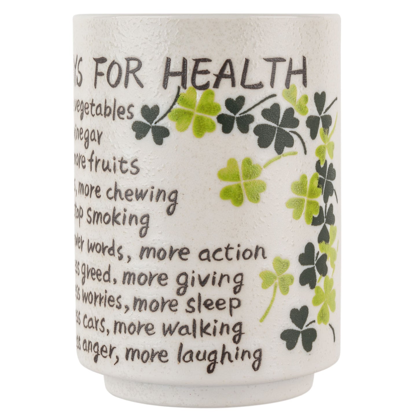 Ten Ways Good Health Japanese Teacup detail