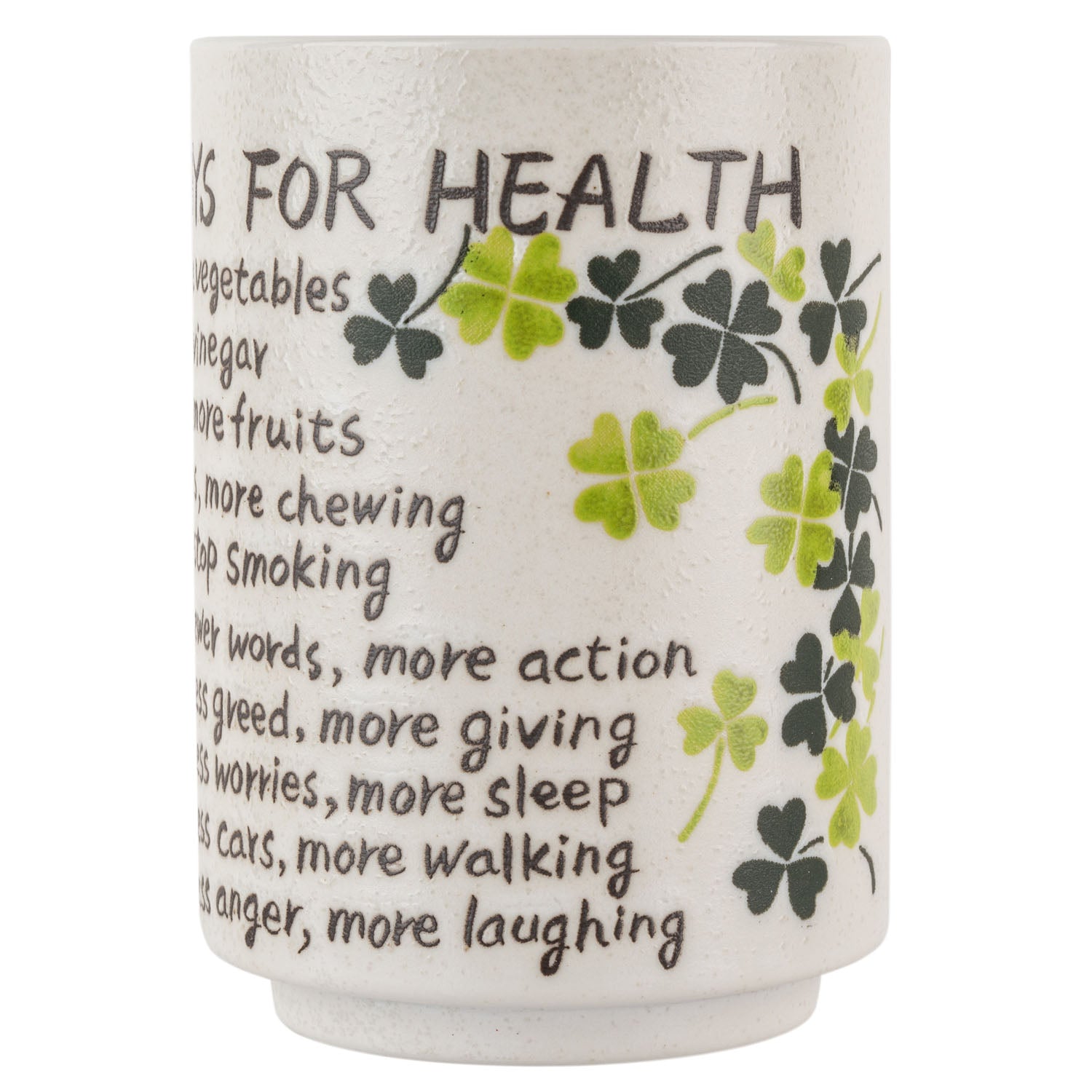 Ten Ways Good Health Japanese Teacup detail