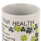 Ten Ways Good Health Japanese Teacup rim