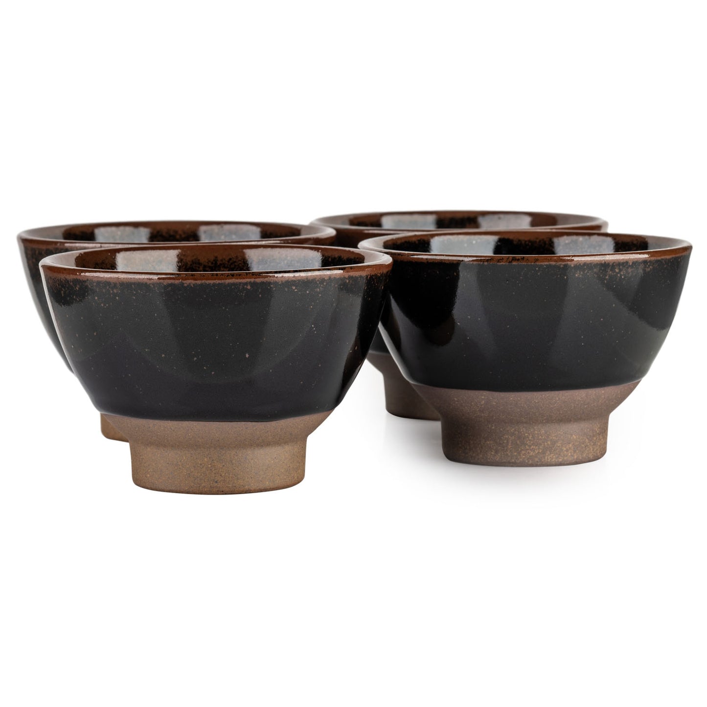 Tenmoku Eureka Japanese Small Bowl Gift Set side
