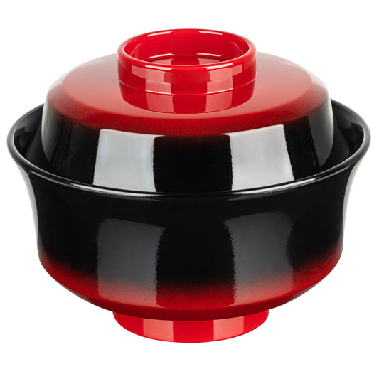 Tenryu Japanese Lacquer Soup Bowl and Lid