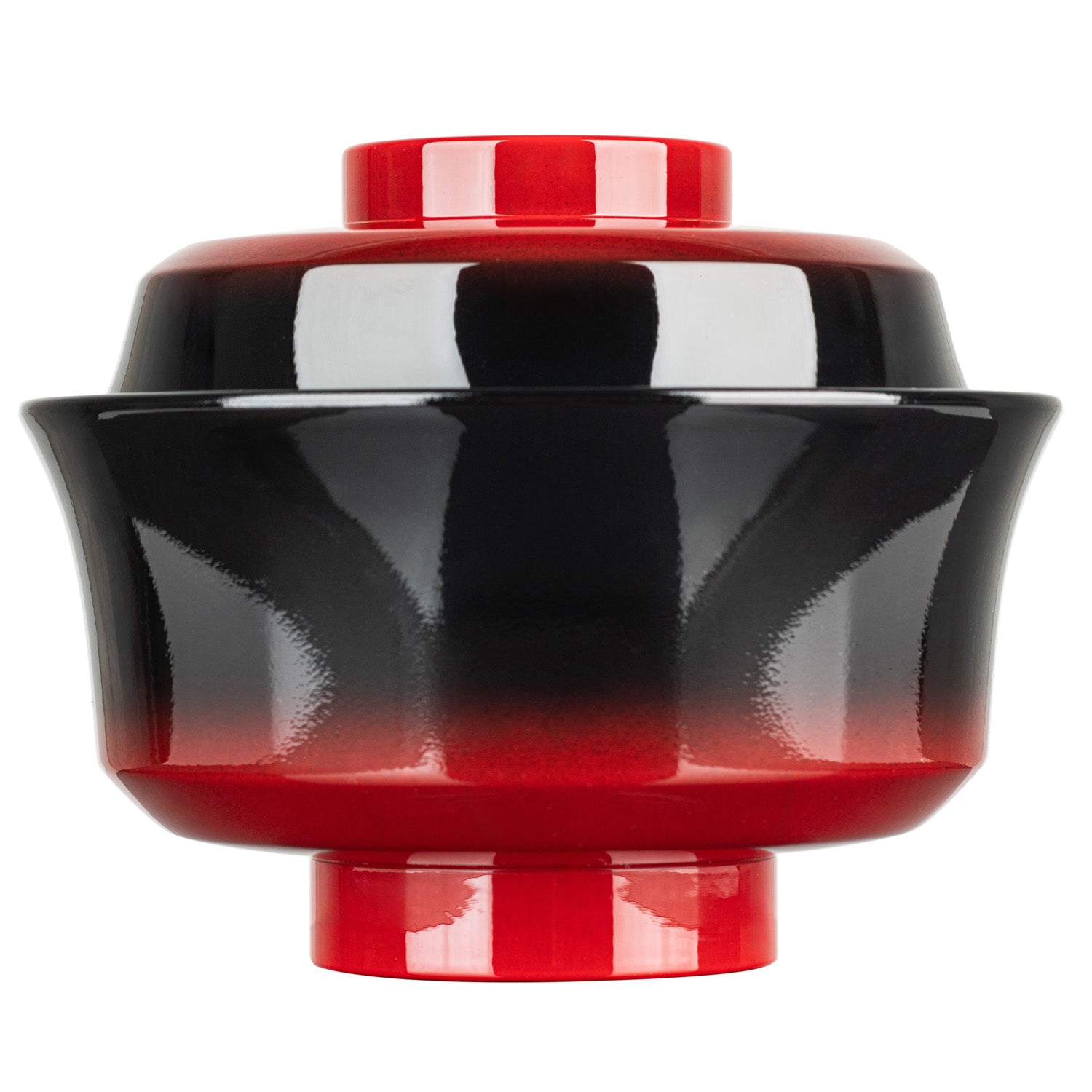 Tenryu Japanese Lacquer Soup Bowl and Lid side