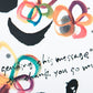 Thank You So Much Black Frame A5 Japanese Print detail