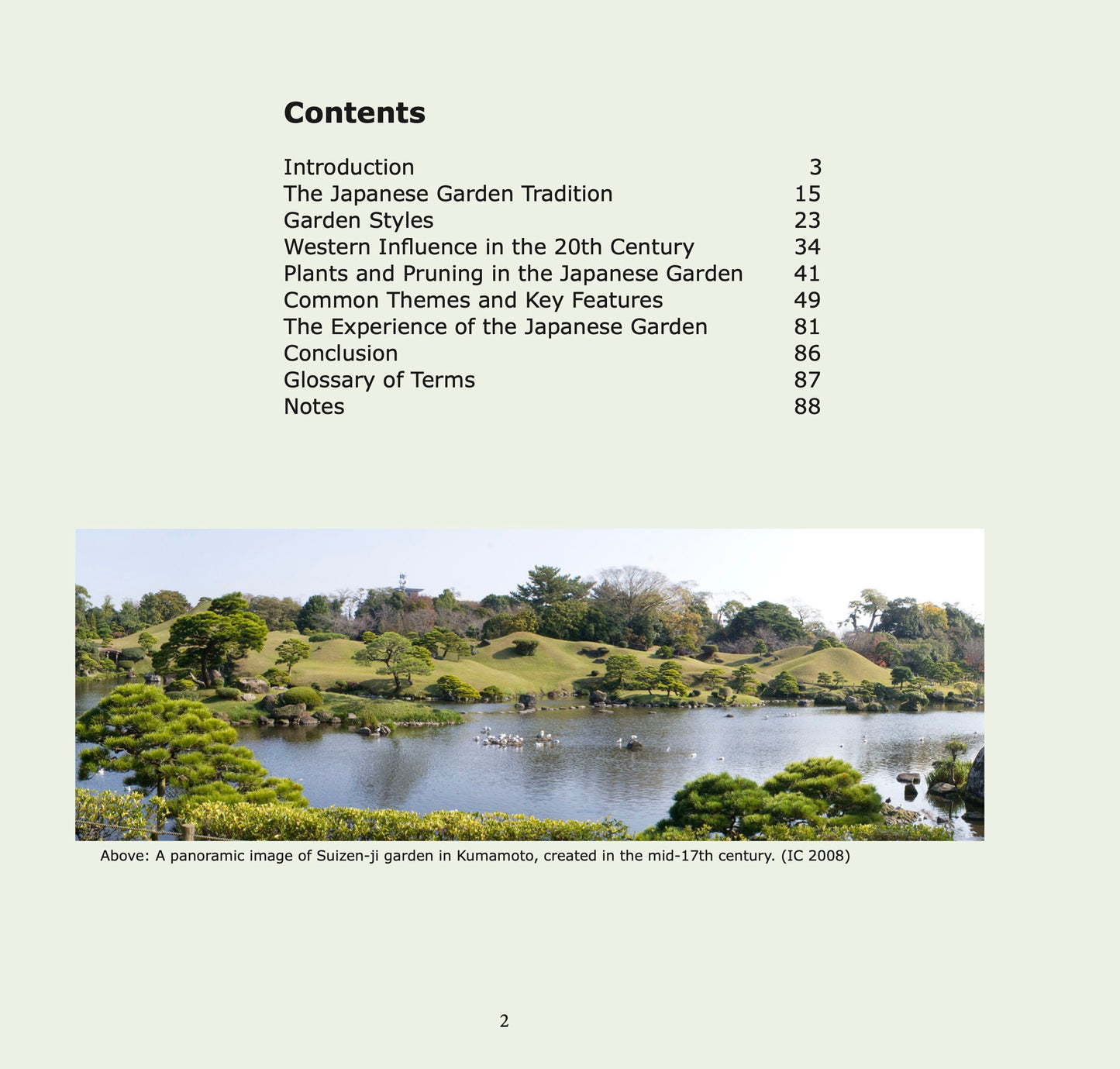 The Gardens of Japan contents