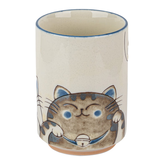 Three Blue Cats Japanese Tea Cup