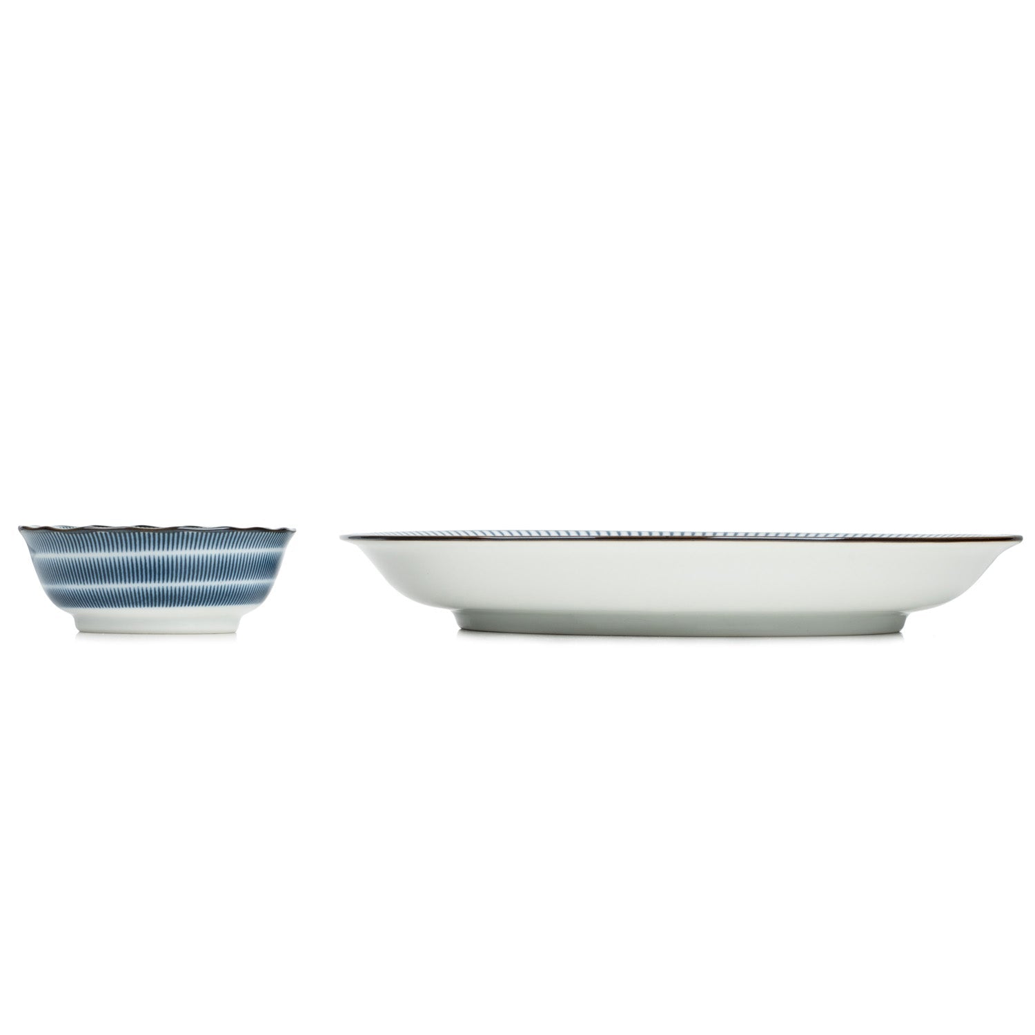 Tochiri Japanese Plate and Dish Gift Set side