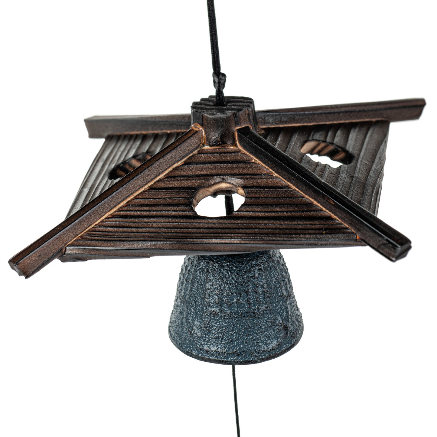 Tokyo Cast Iron and Wood Japanese Windchime detail