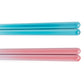 Turquoise and Pink Wonderful Mealtime Japanese Chopstick Set handles