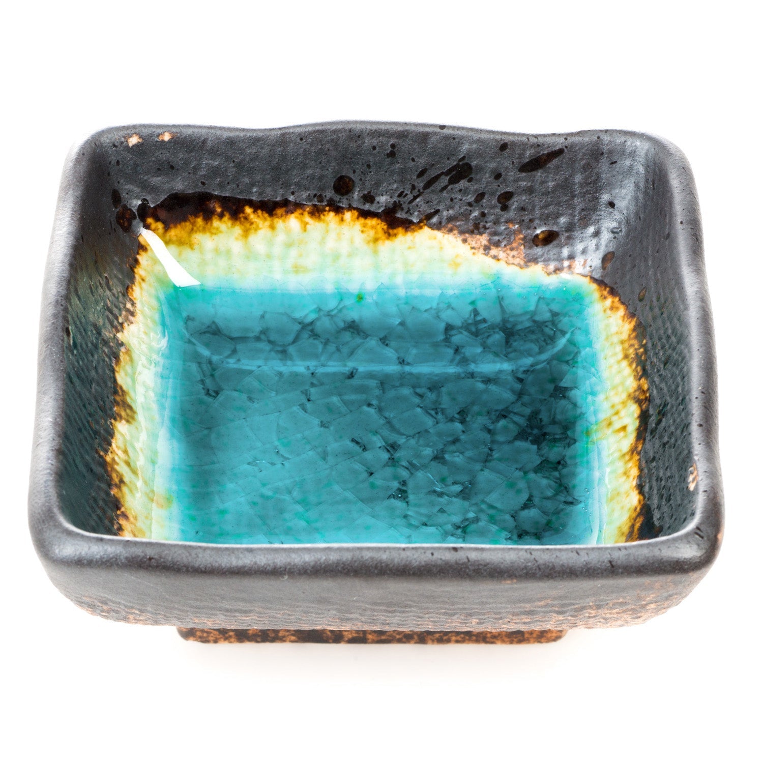 Turquoise Crackleglaze Sushi Plate Set