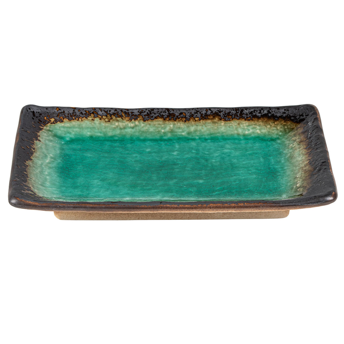 Turquoise Crackleglaze Sushi Plate Set sushi plate