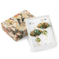 Wagokoro Gold and Green Fan Japanese Earrings and Gift Box