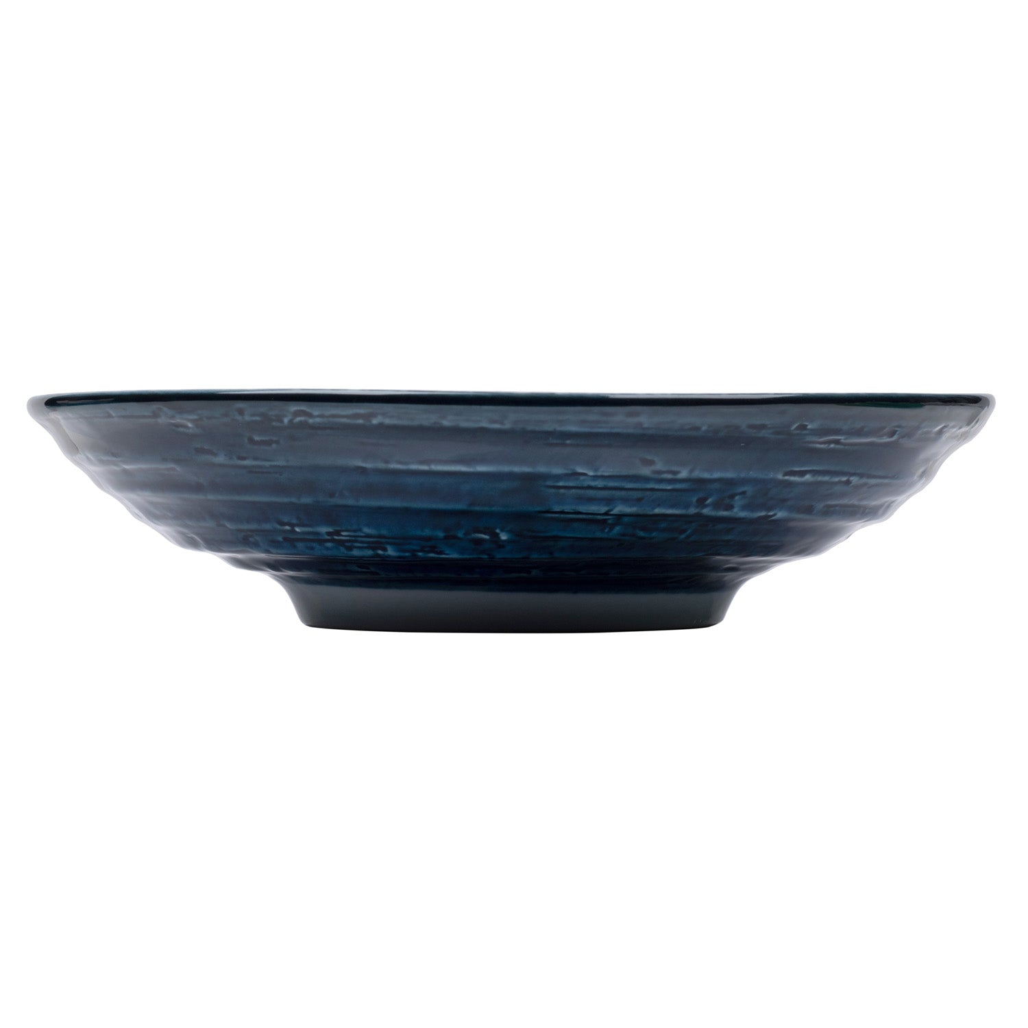 Whale Indigo Blue Ceramic Japanese Bowl side