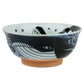 Whale Indigo Blue Japanese Noodle Bowl open