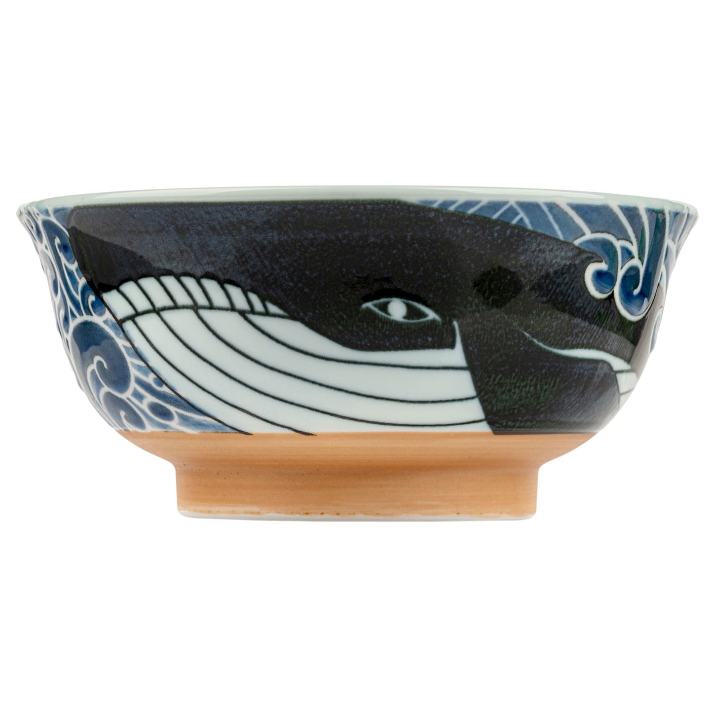 Whale Indigo Blue Japanese Noodle Bowl side
