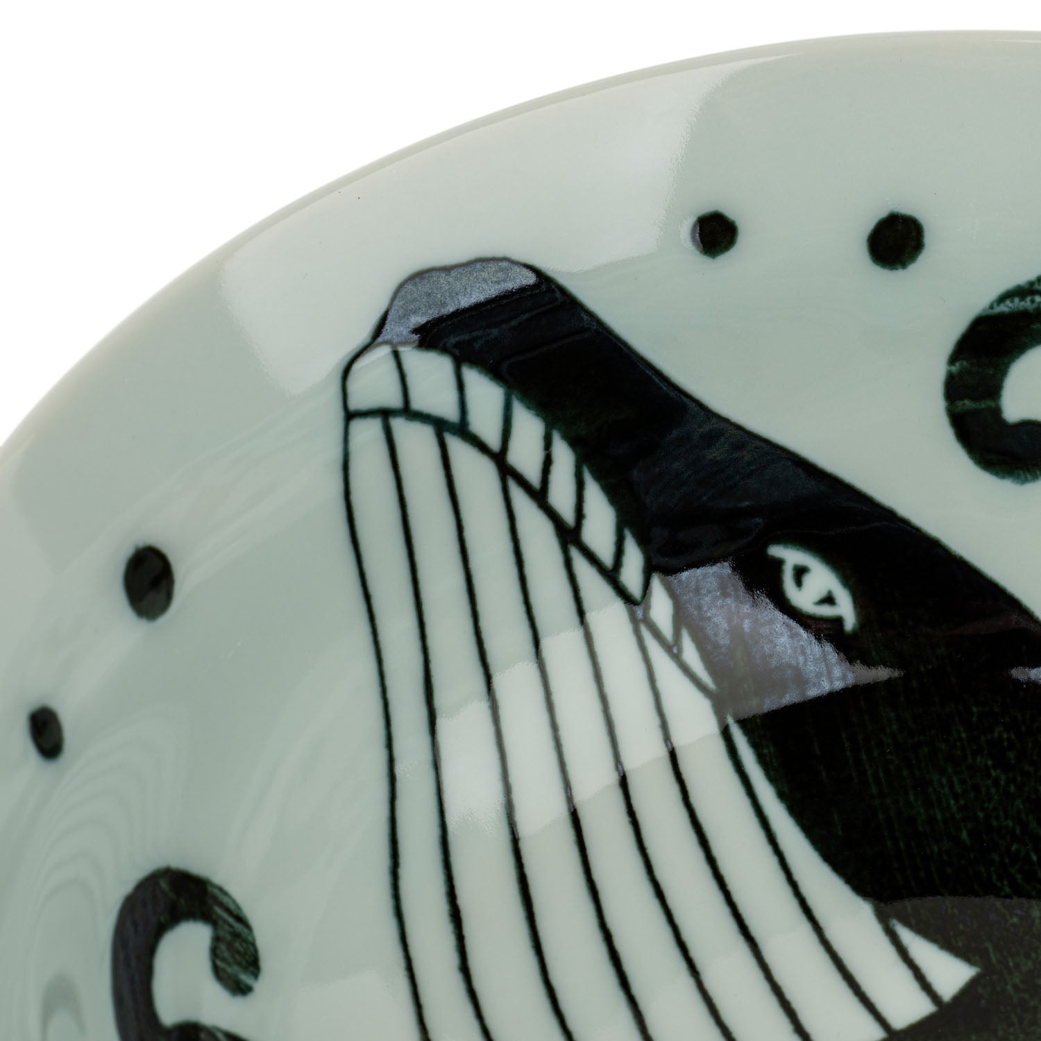 Whale Indigo Blue Japanese Noodle Bowl detail