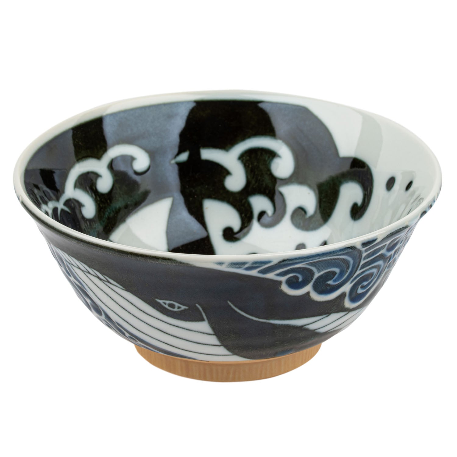 Whale Indigo Blue Japanese Soup Bowl