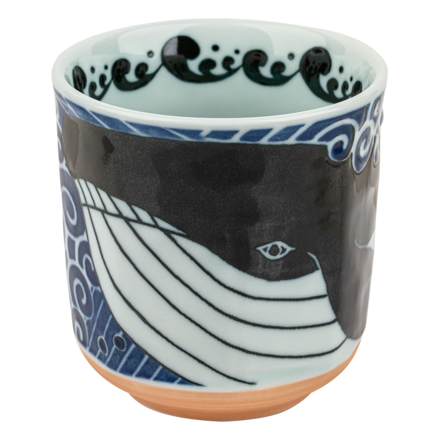 Whale Indigo Blue Japanese Tea Cup