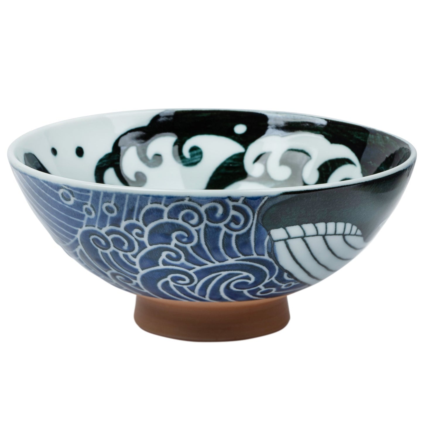 Whale Indigo Blue Large Japanese Rice Bowl