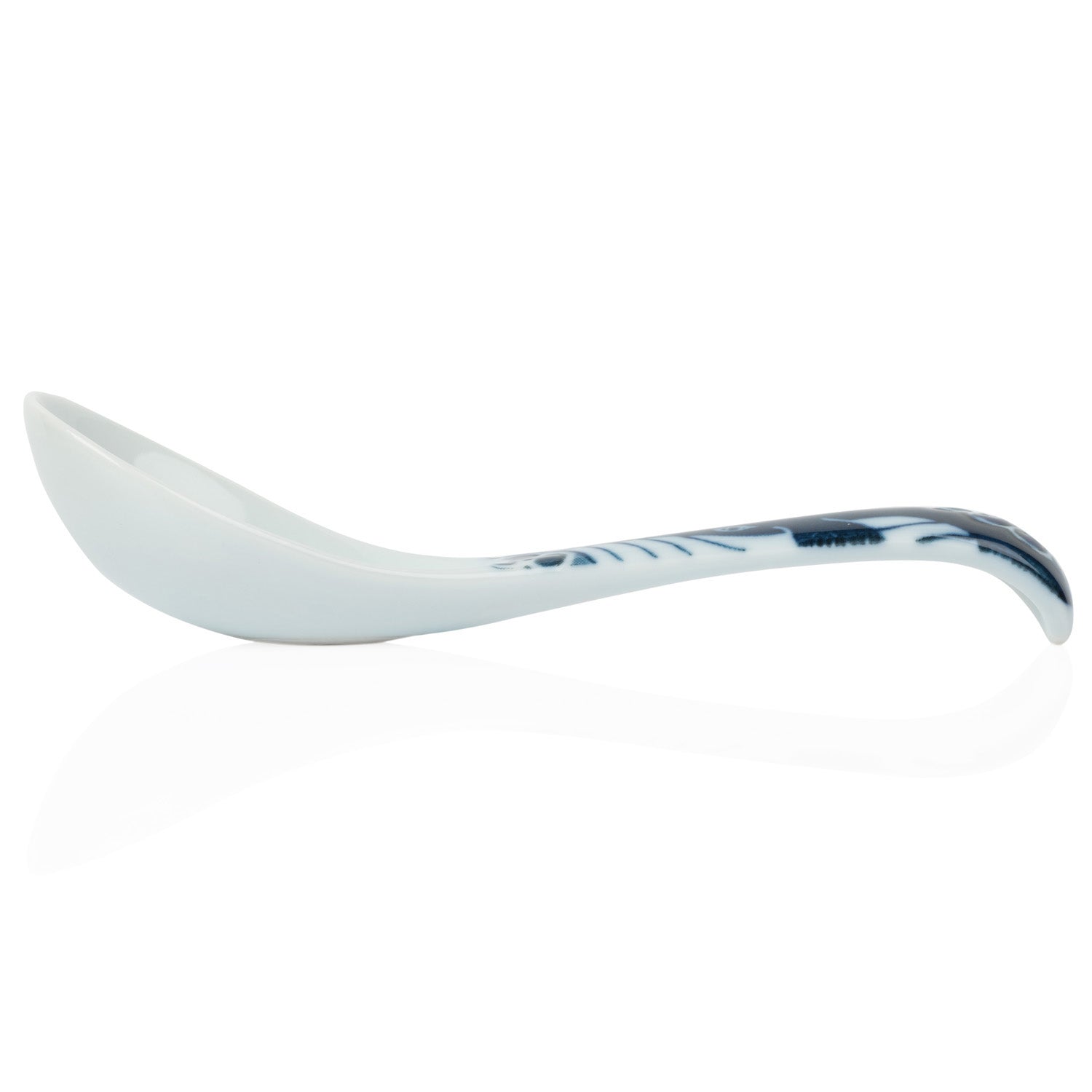 Indigo Blue Whale Premium Japanese Soup Spoon side