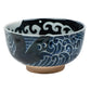 Whale Indigo Blue Small Japanese Bowl side