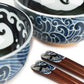 Whale Indigo Blue Small Japanese Bowl Set detail