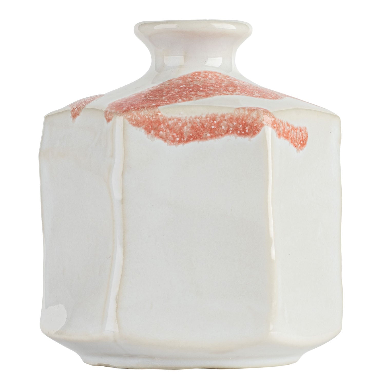 White Ogi Japanese Mini Vase side 
