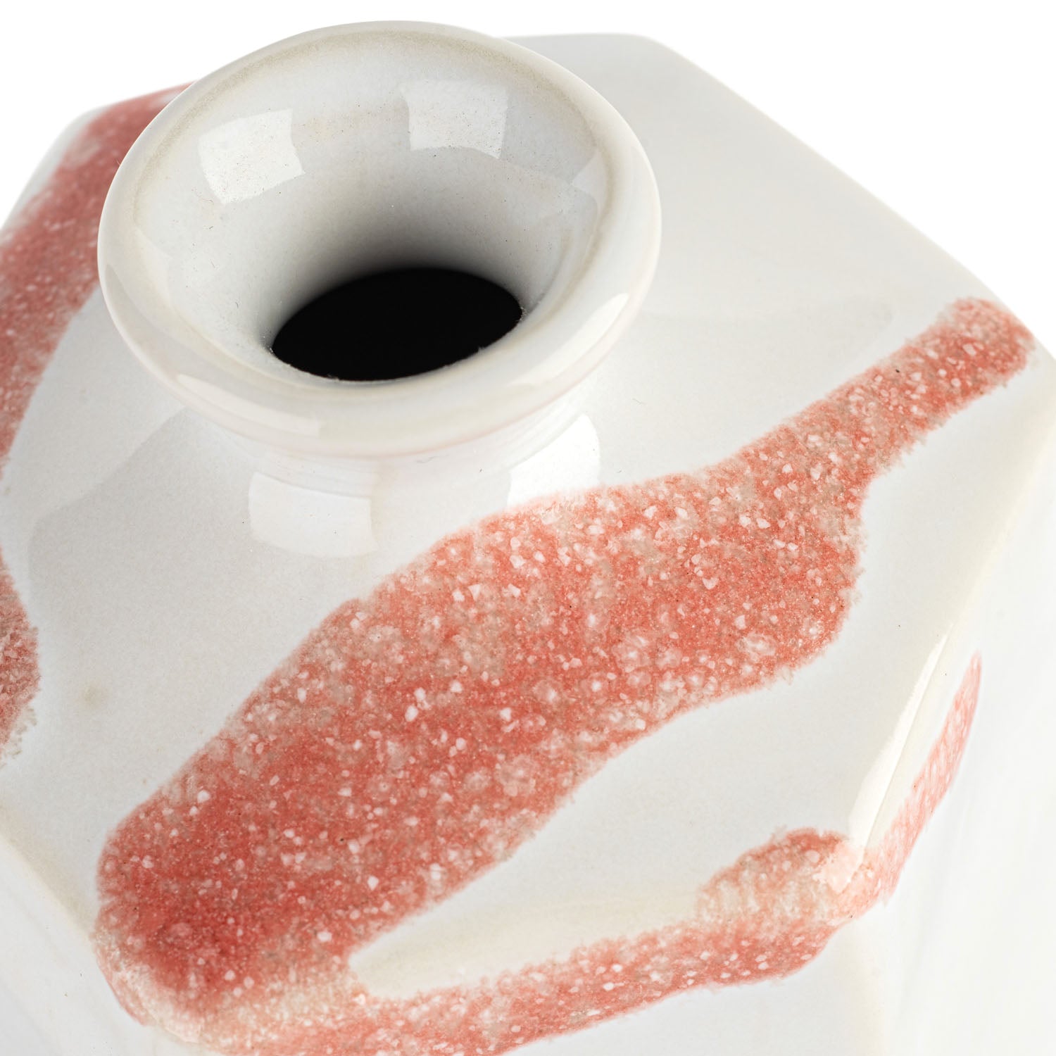 White Ogi Japanese Mini Vase detail