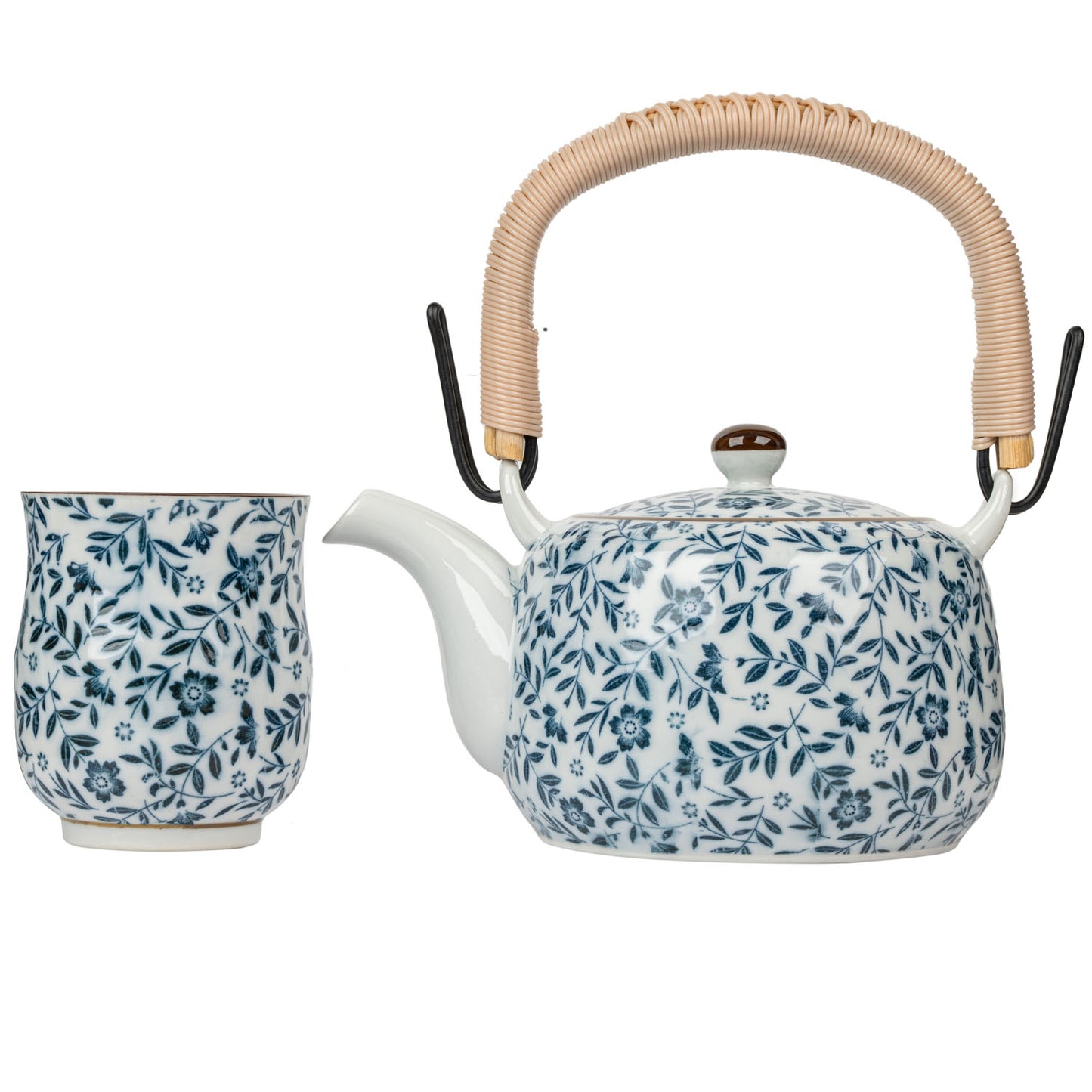Wildflower Japanese Tea Pot Set side