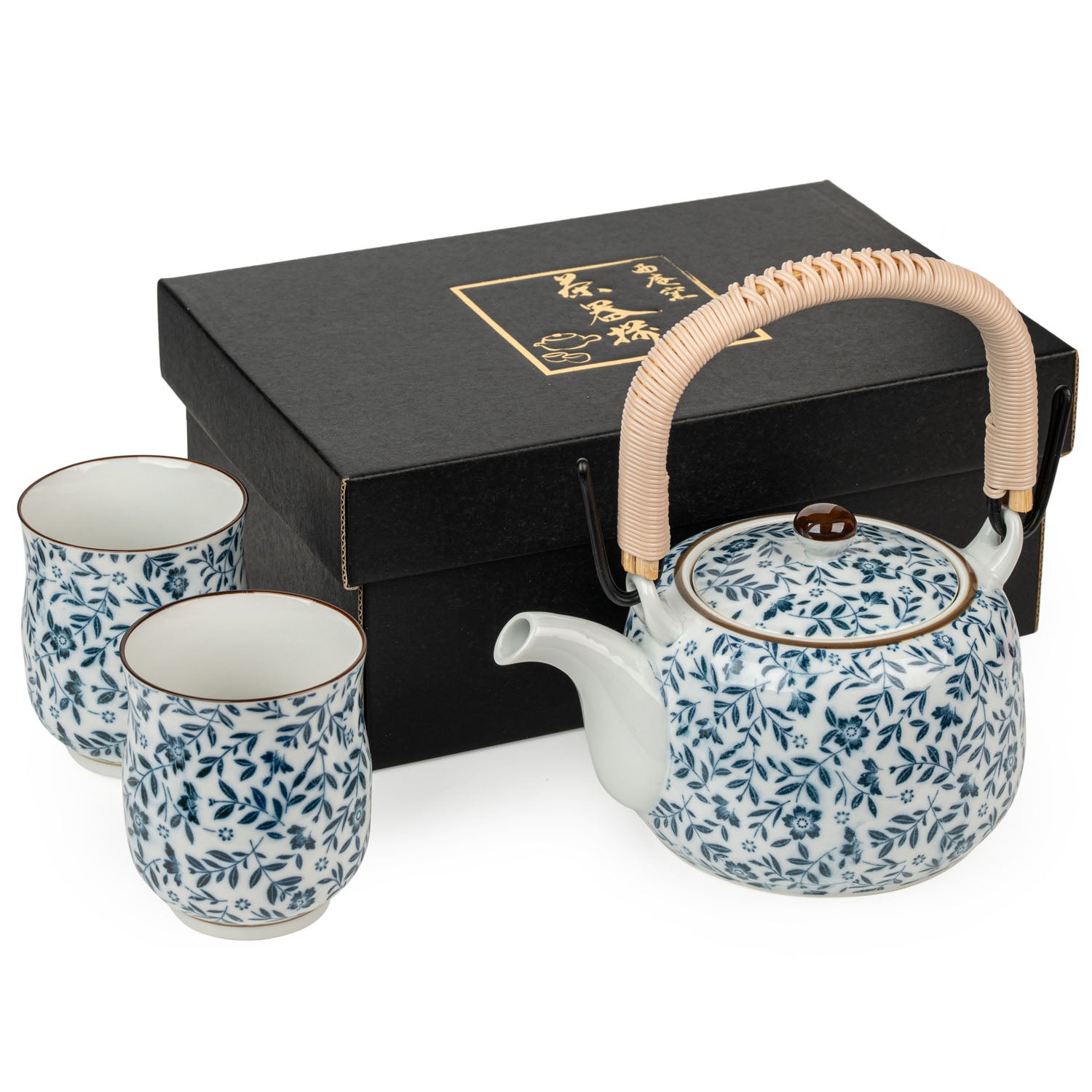 Wildflower Japanese Tea Pot Set and gift box