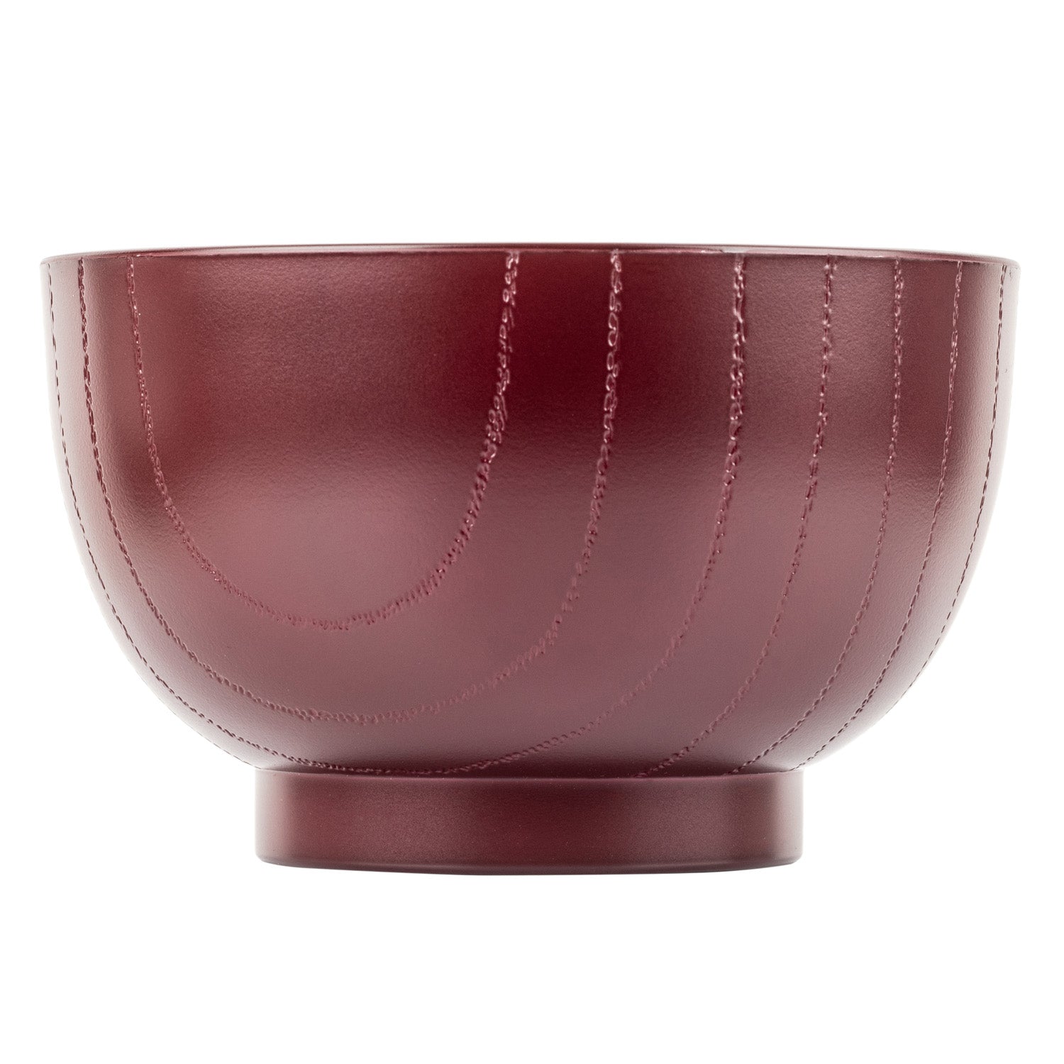 Wine Red Japanese Lacquer Bowl side