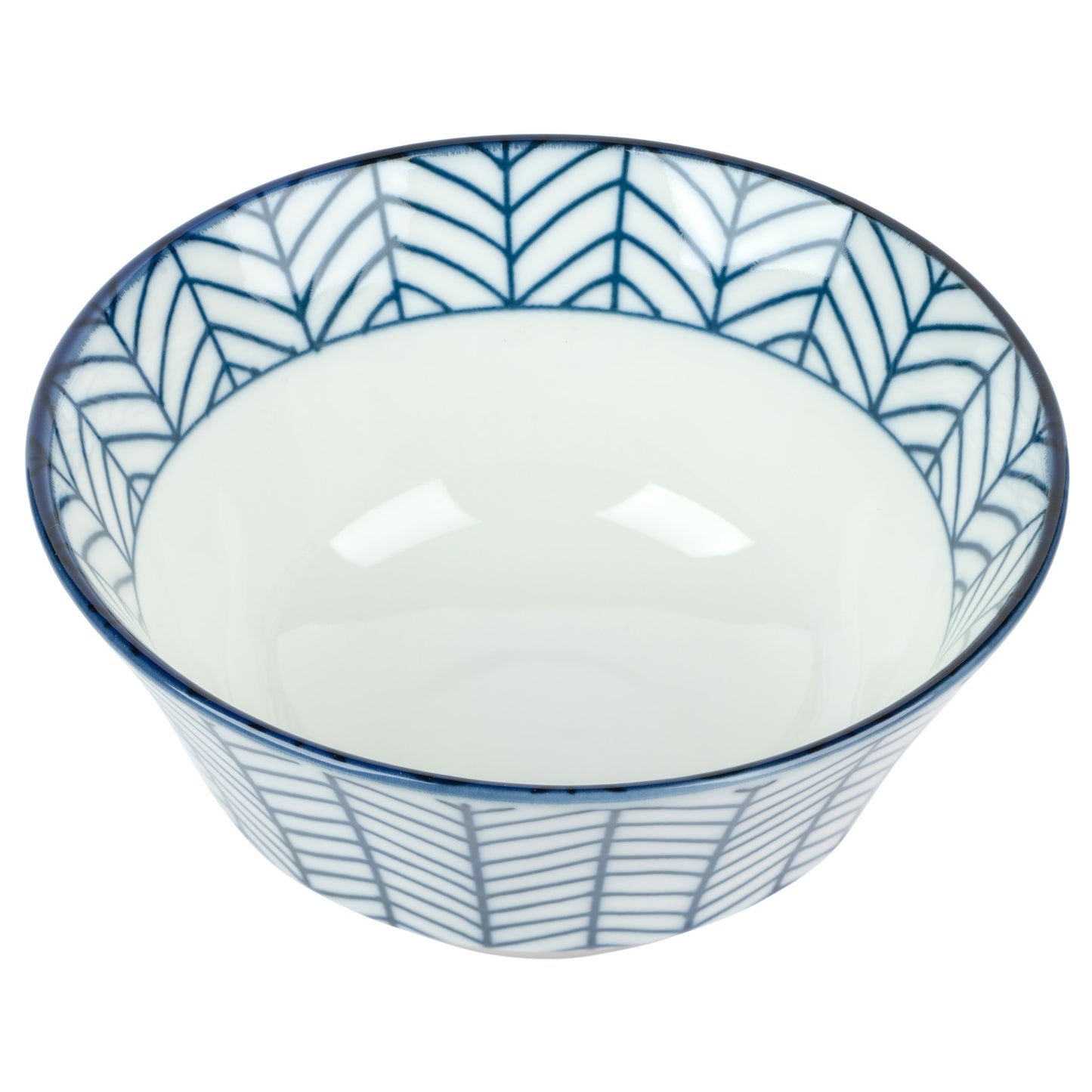 Yabane Geometric Japanese Soup Bowl open