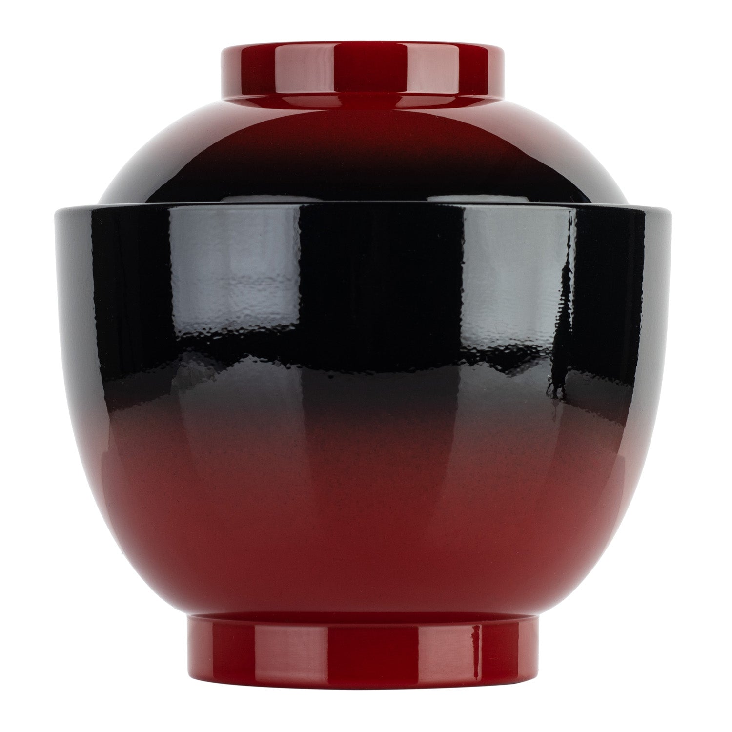 Yamato Small Japanese Lacquer Miso Bowl and Lid side