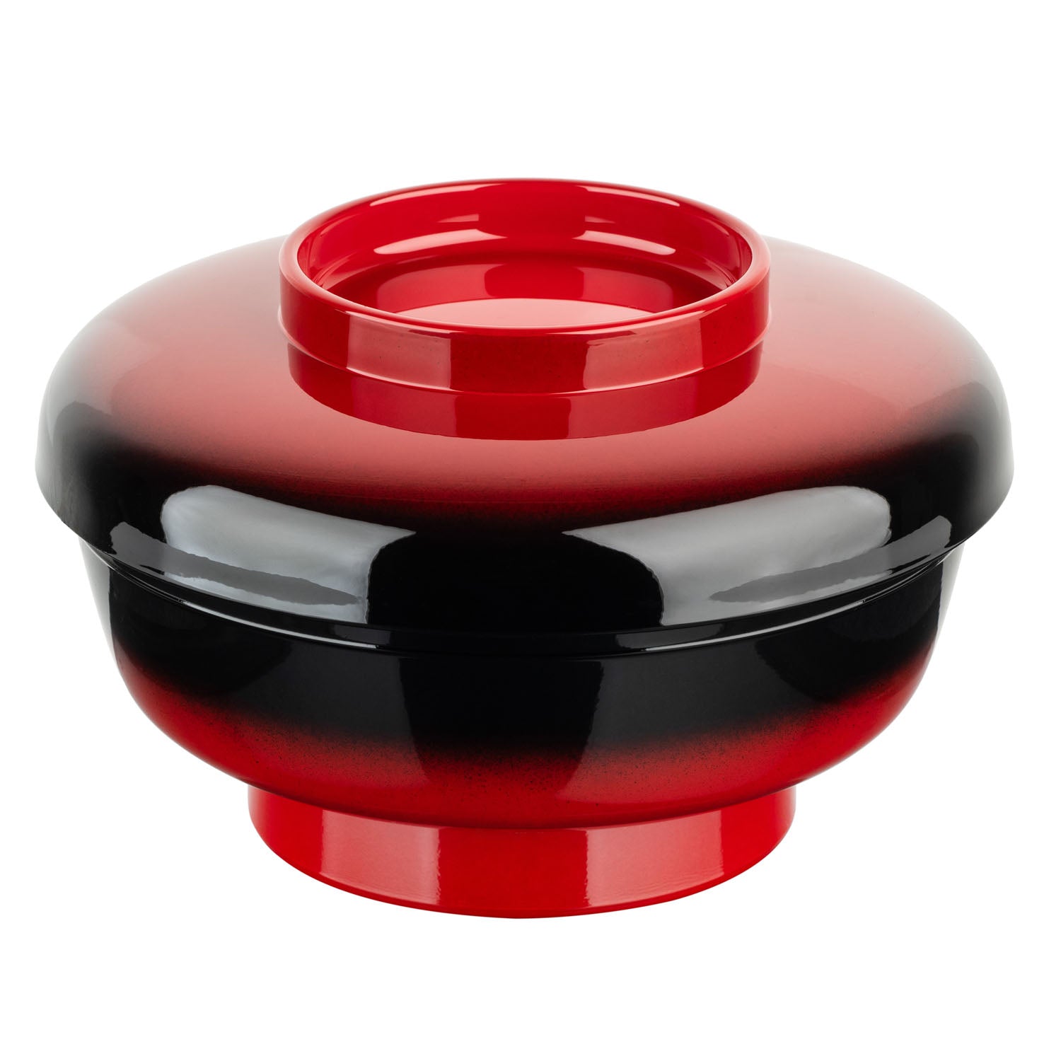 Yasuragi Japanese Lacquer Large Rice Bowl and Lid