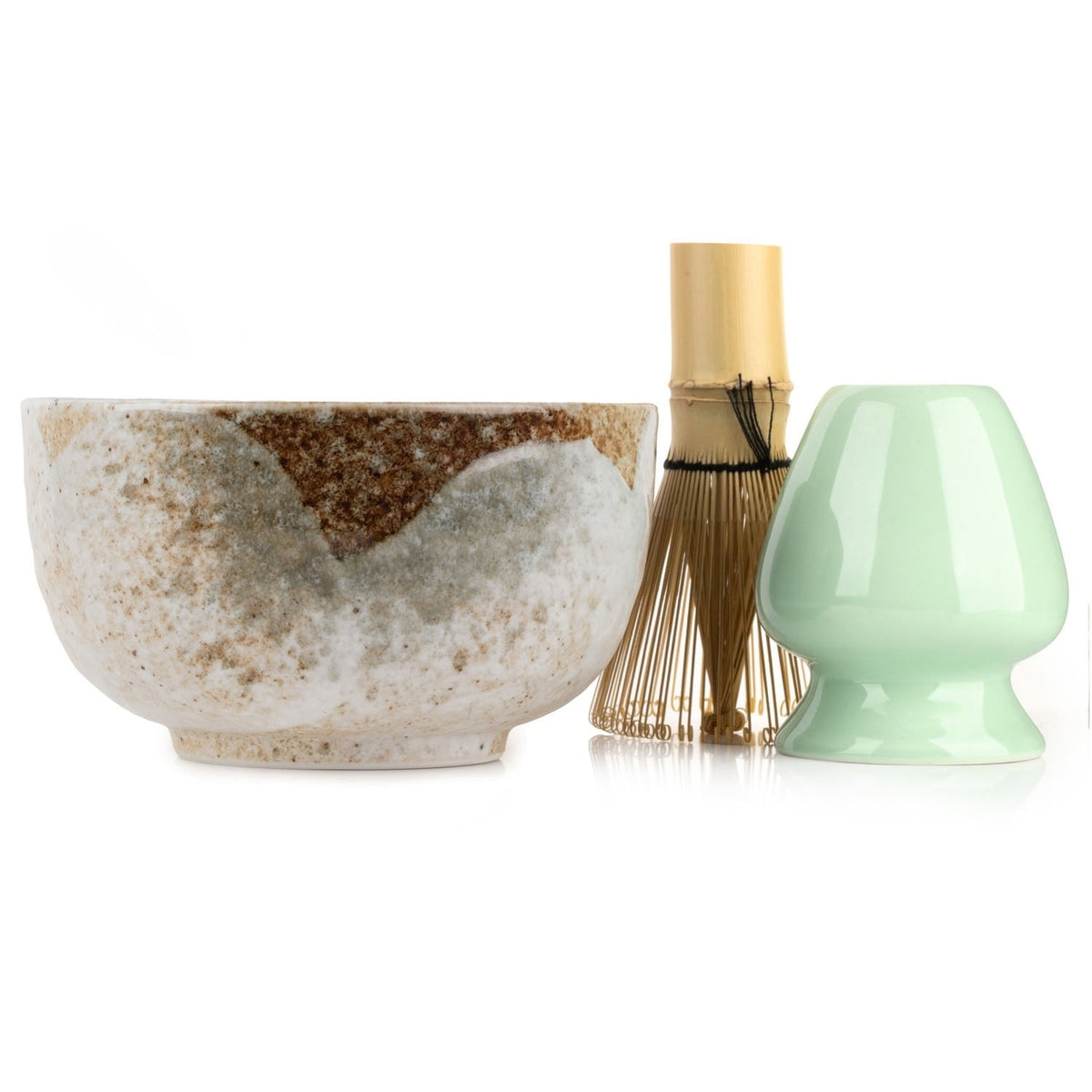 Yukishino 3 pce Japanese Matcha Tea Bowl Gift Set side