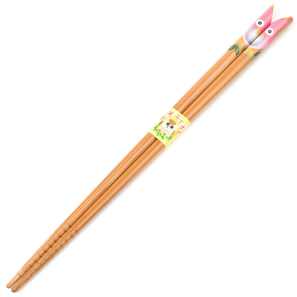 Pink Owl Japanese Bamboo Chopsticks