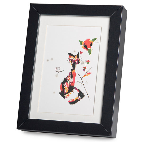 Paws For Thought Black Frame A5 Japanese Print