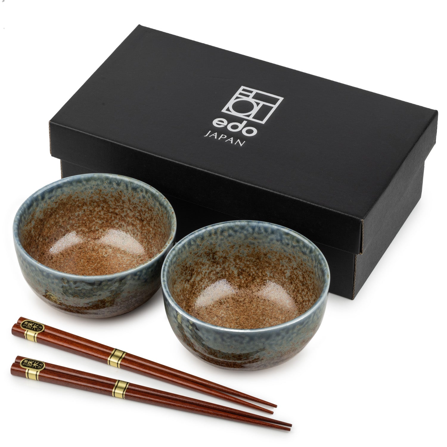 Aki Japanese Bowl and Chopstick Gift Set