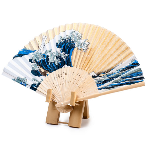 Japanese Fan Bamboo Stand and Wall Mount