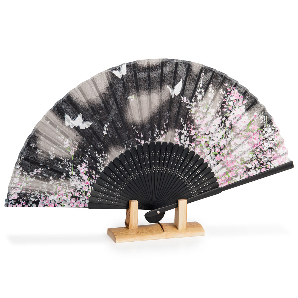 Black Butterfly Japanese Folding Fan